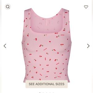 skims soft lounge tank limited edition: cherry blossom print